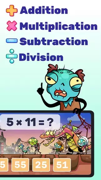 Schermata Math games: Zombie Invasion 2