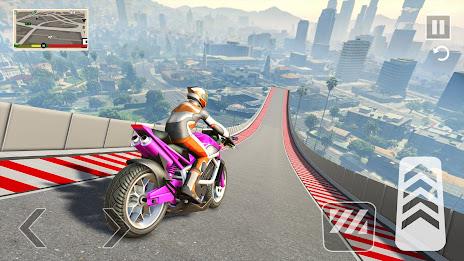 Mega Ramp Stunt Bike Games 3D スクリーンショット 1