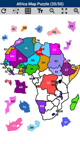 Africa Map Puzzle ဖန်သားပြင်ဓာတ်ပုံ 1