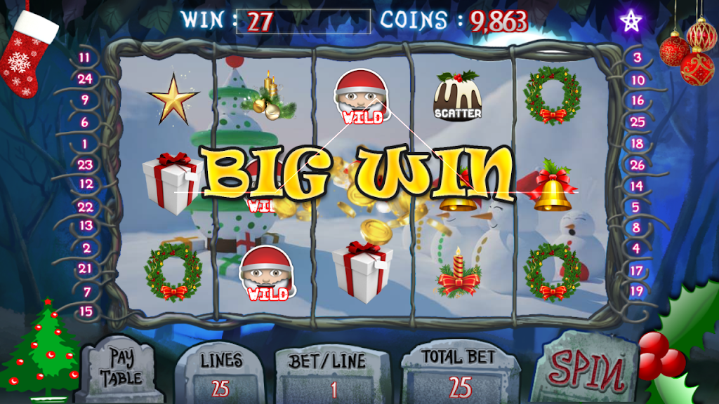 Christmas Jackpot : Real Casino Slot Master 777 Captura de tela 3