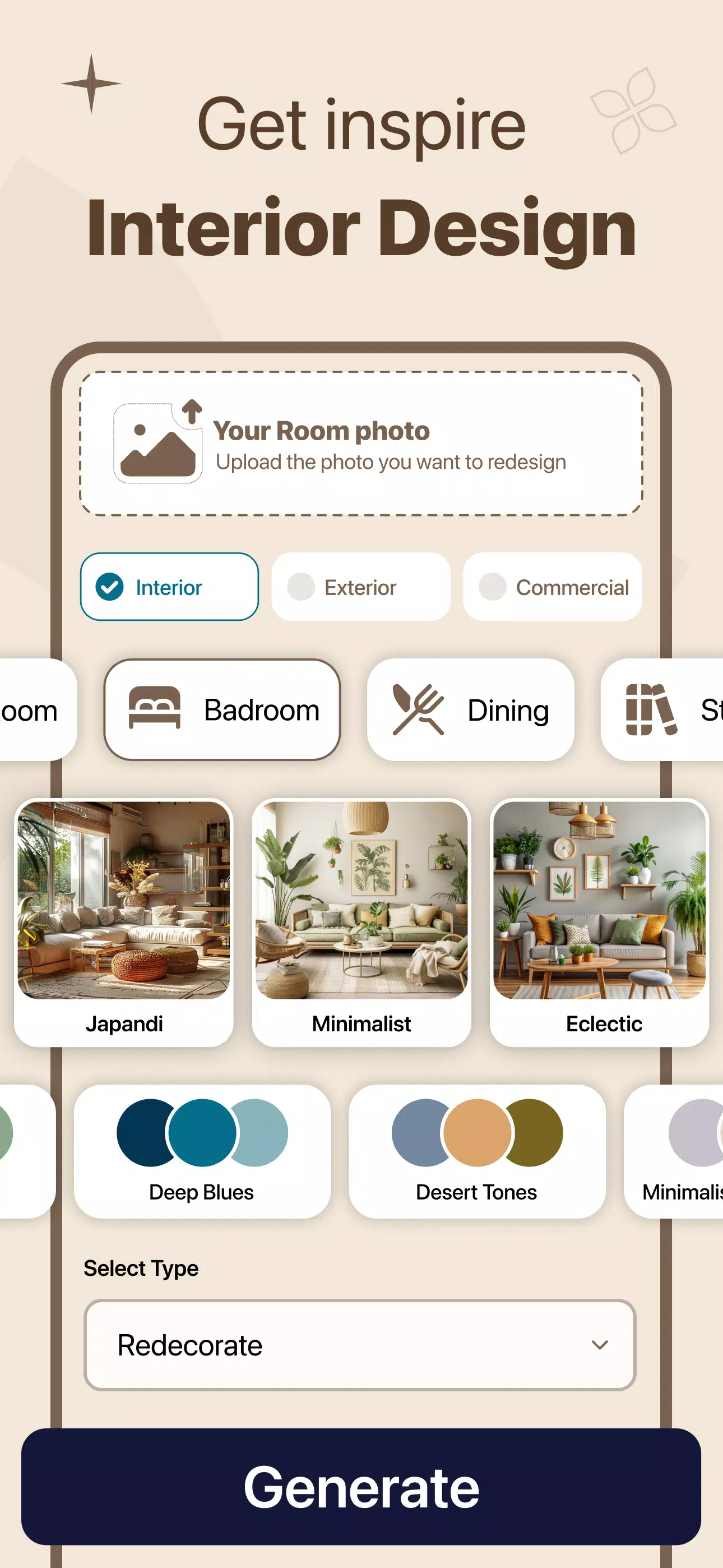 AI Room Planner & Home Design 螢幕截圖 2