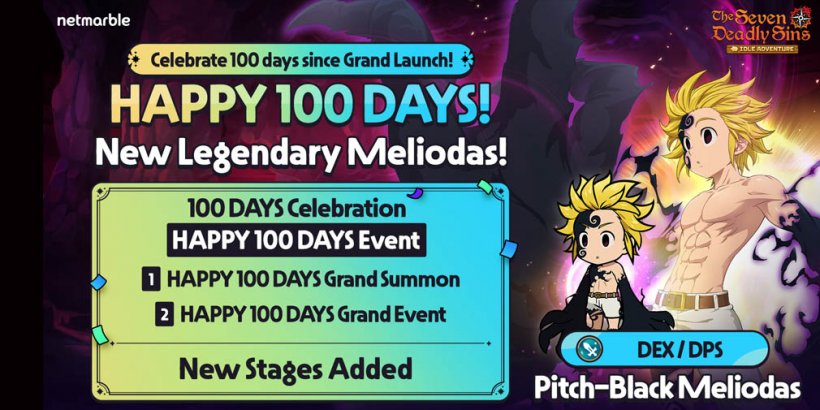 Pitch-Black Meliodas dołącza do siedmiu śmiertelnych grzechów: Idle Adventure na Celebration