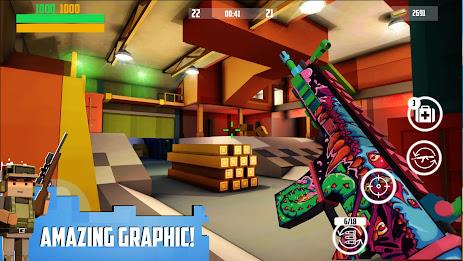 Block Gun 3D: FPS Shooter PvP ဖန်သားပြင်ဓာတ်ပုံ 1