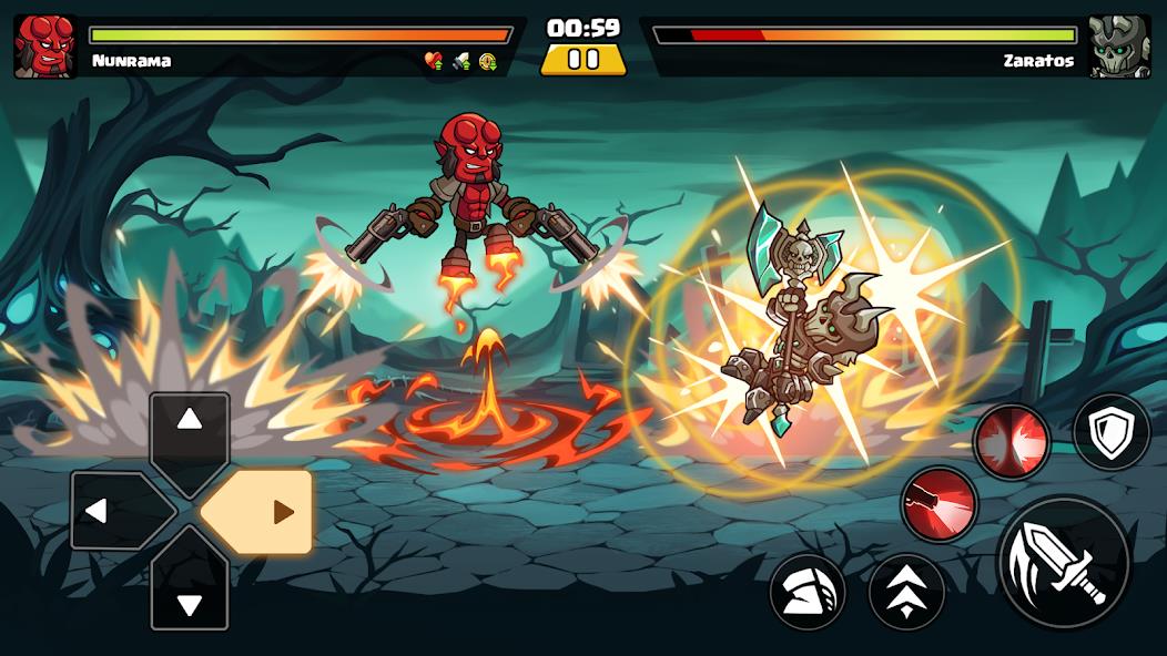 Brawl Fighter - Super Warriors Mod Tangkapan skrin 2