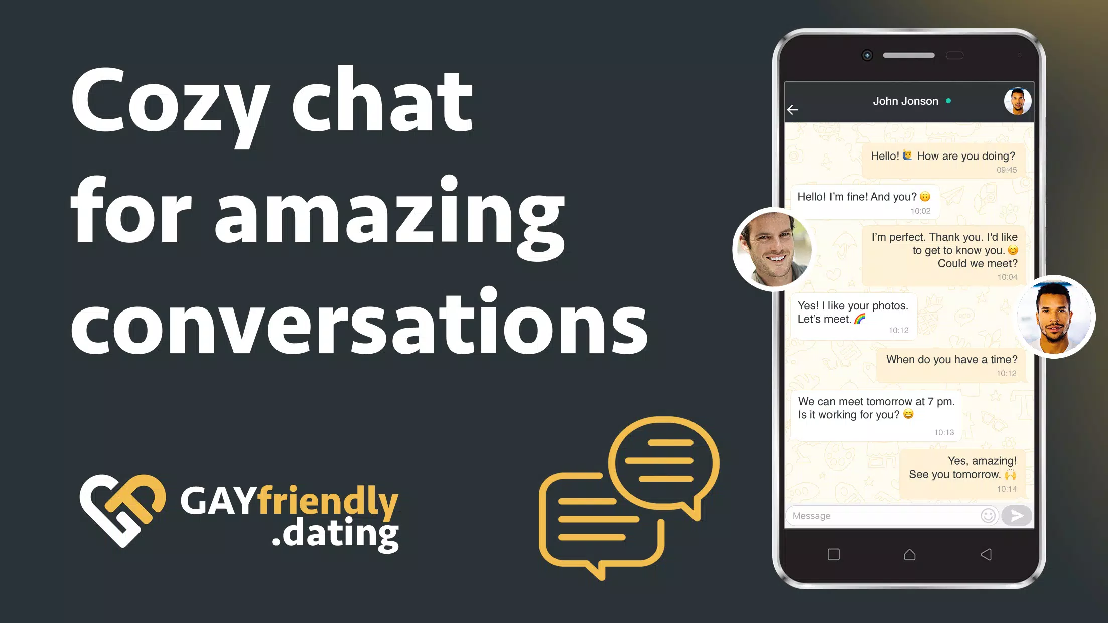 Schermata Gay guys chat & dating app 2