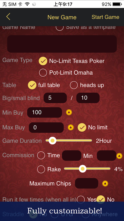 Schermata Home Game Poker 2