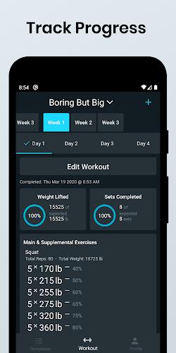 531 Workout Log - KeyLifts Screenshot 2