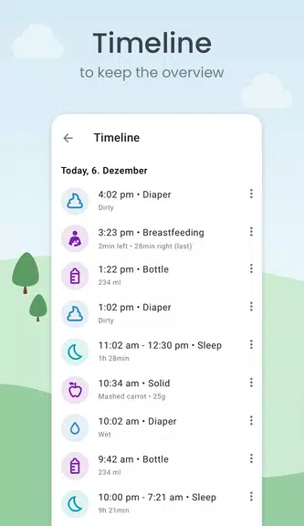 Baby Tracker: Sleep & Feeding ဖန်သားပြင်ဓာတ်ပုံ 2