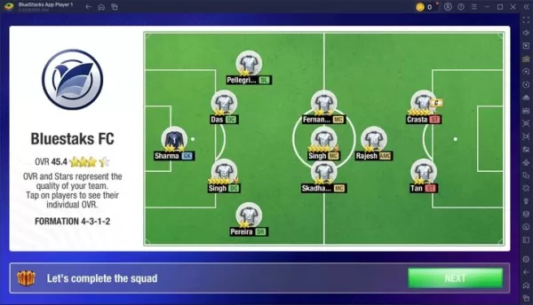 Top Eleven football formations diagram