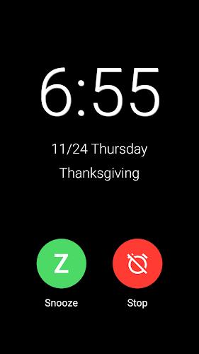 Alarm: Clock with Holidays 스크린샷 1