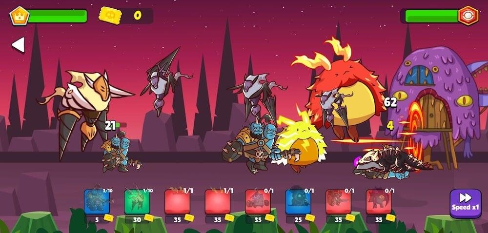 Heroes vs Monsters: Tower War Ekran Görüntüsü 1