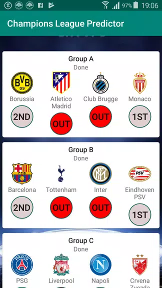 Champions Football Predictor Скриншот 0