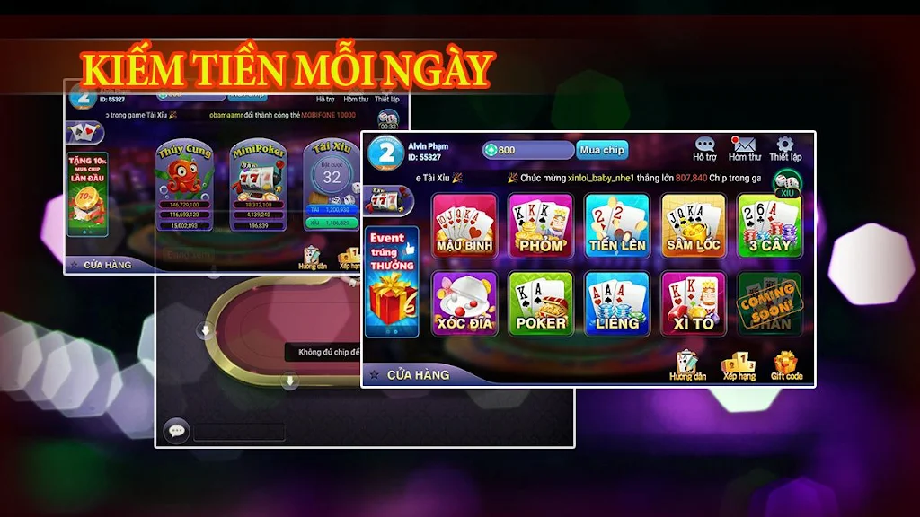 Game bai 3C doi thuong, danh bai online, game 3c Tangkapan skrin 1