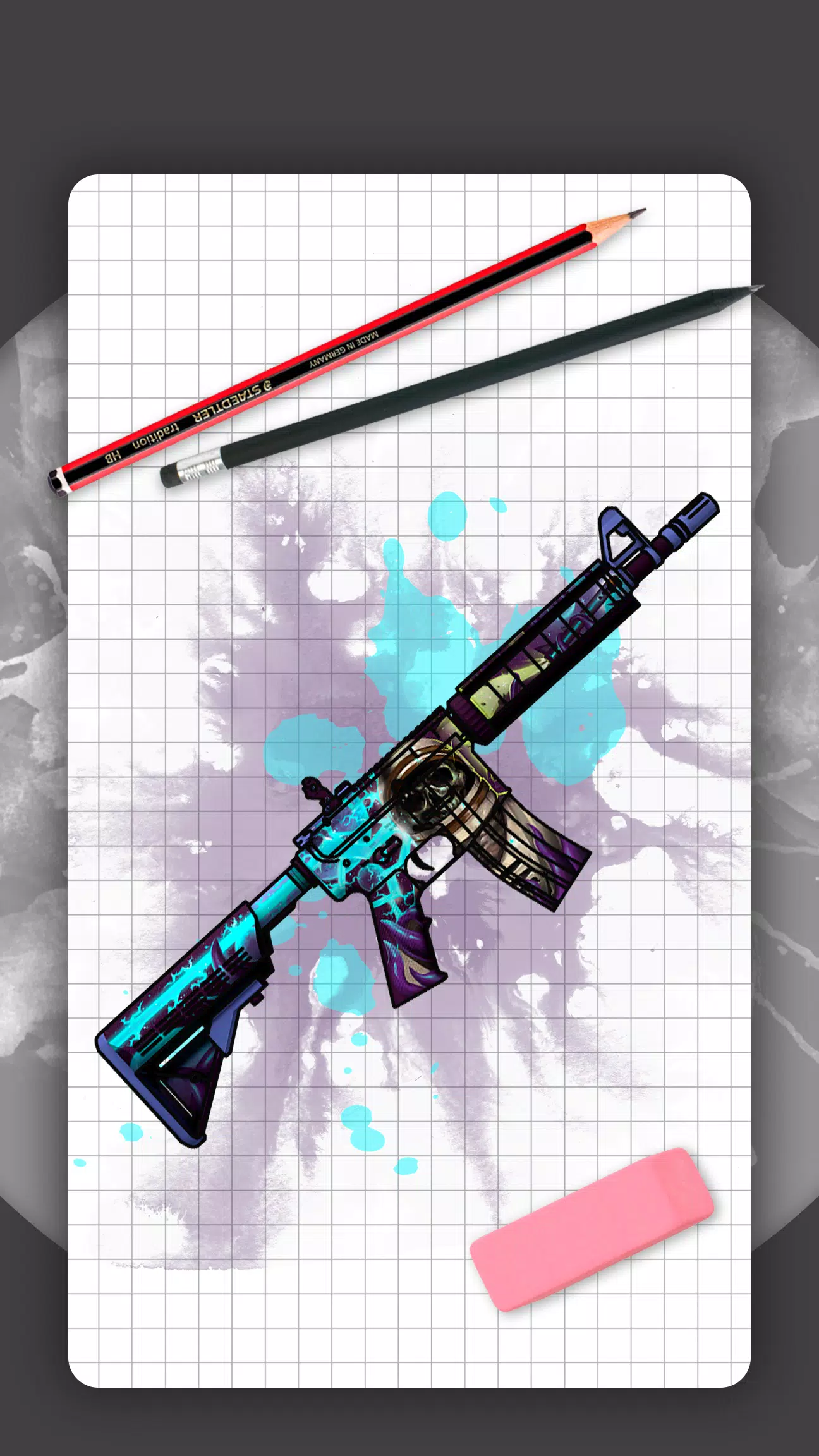 How to draw weapons. Skins 螢幕截圖 0