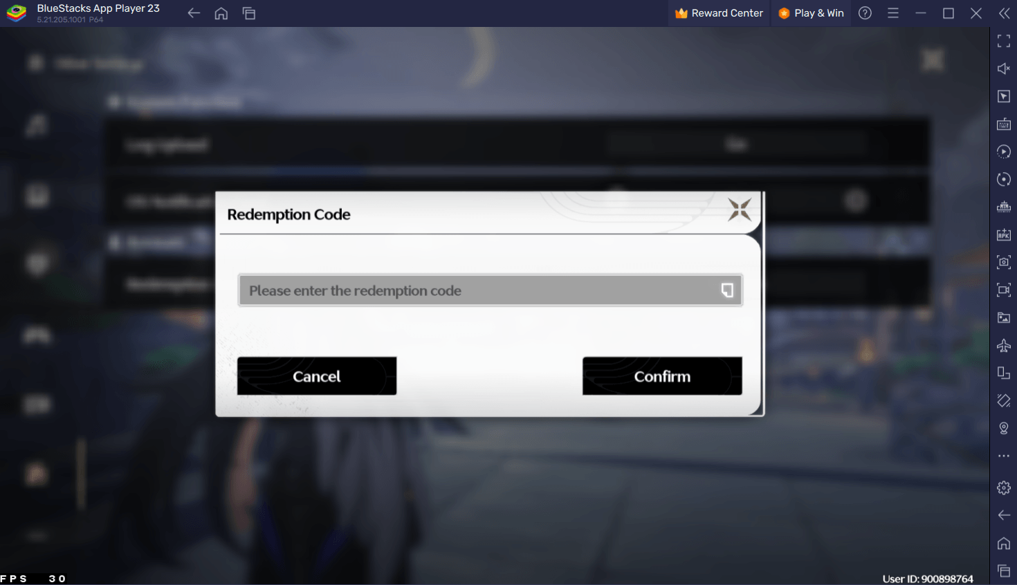 Wuthering Waves Redeem Code Interface