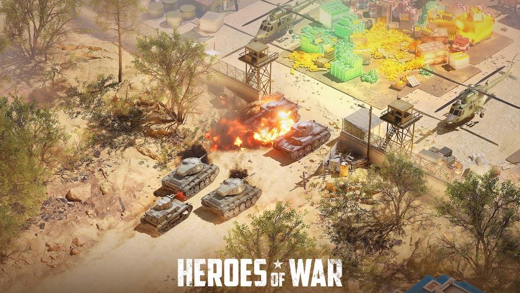 Heroes of War: Idle army game Mod স্ক্রিনশট 1