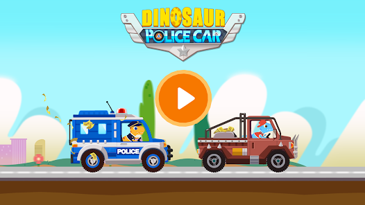 Dinosaur Police Car kids Games Tangkapan skrin 2