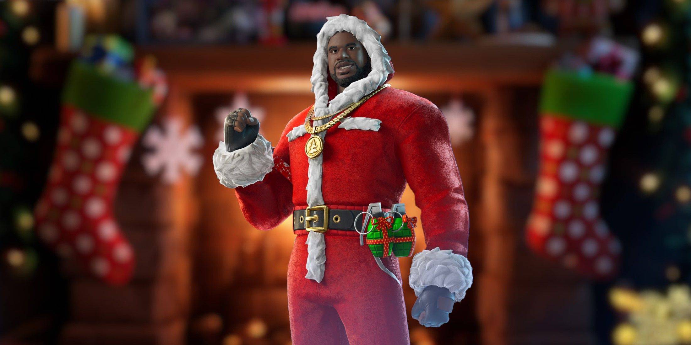 Santa Shaq Skin：Fortnite的新假期服裝已透露