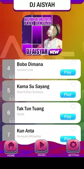 Piano Tiles DJ Aisyah Jamilah Captura de pantalla 1