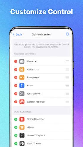 Control Center: IOS 17 Screenshot 1