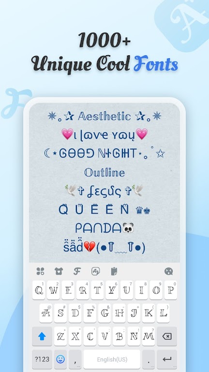 Cool Fonts – Keyboard & Themes Mod 螢幕截圖 1