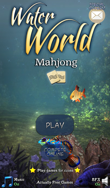 Schermata Hidden Mahjong: Underwater World 0
