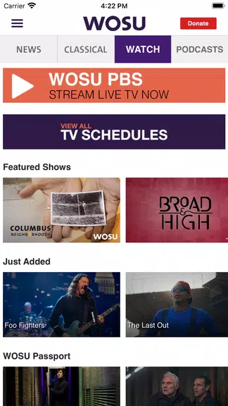 WOSU Public Media App スクリーンショット 2