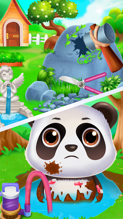 Panda caretaker pet salon game Скриншот 2