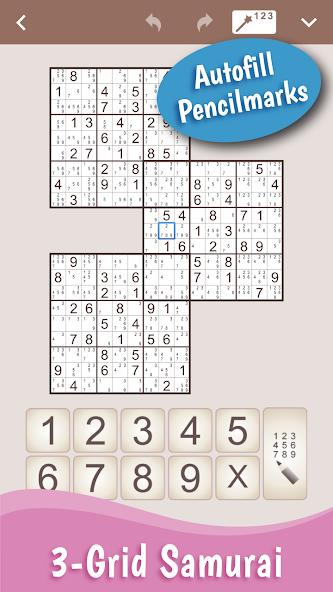 MultiSudoku: Samurai Sudoku Mod Tangkapan skrin 2