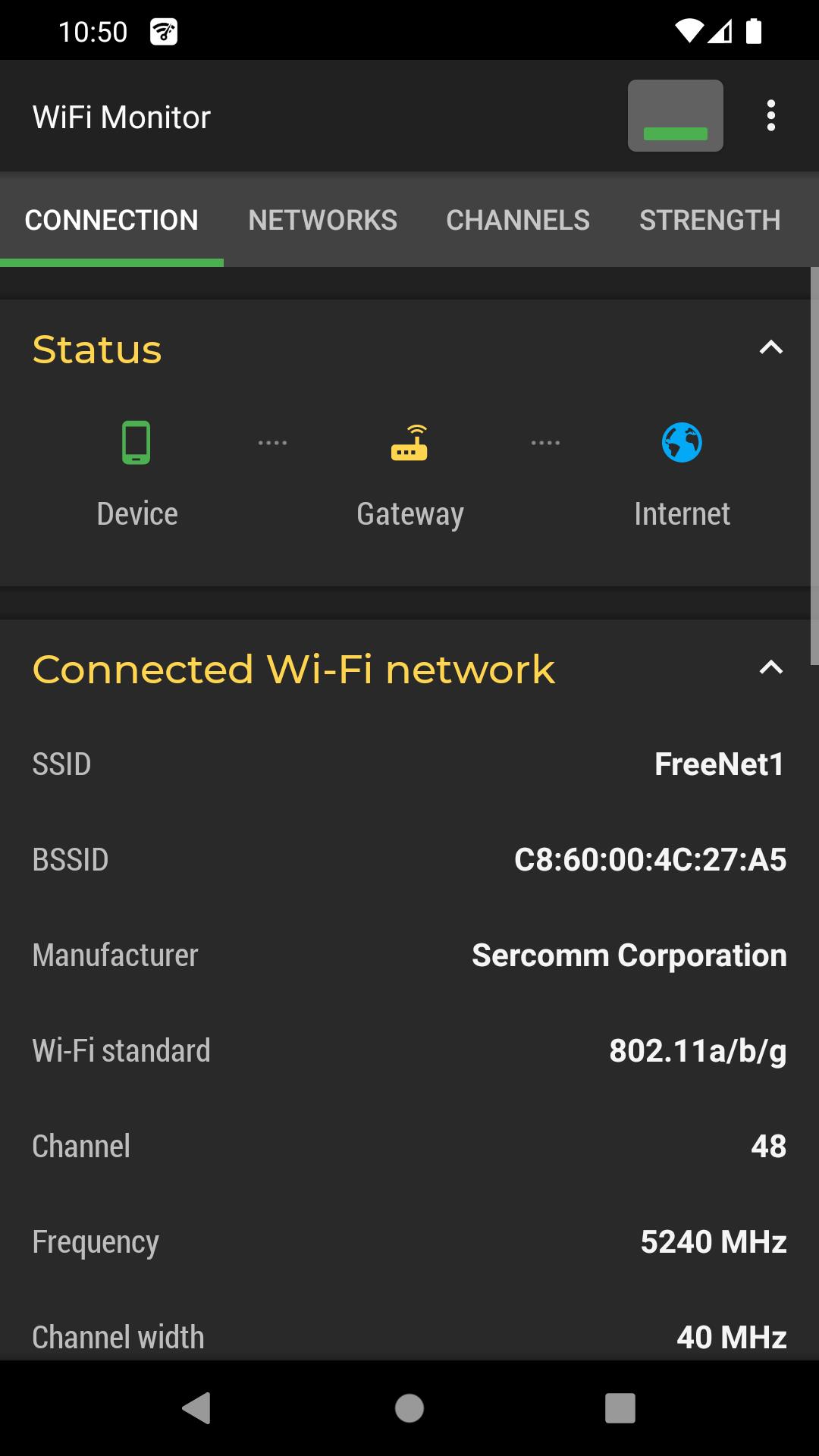 WiFi Monitor: análise de rede Captura de tela 0