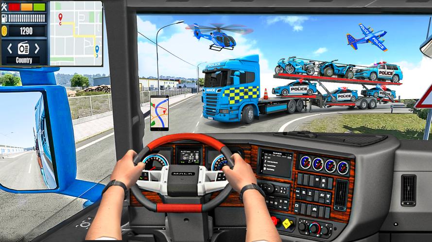 US police Cars Transport truck 螢幕截圖 2