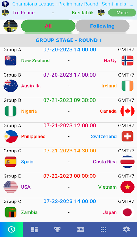 Female Cup Matches Ekran Görüntüsü 0