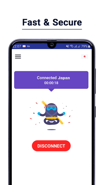 Ninja VPN – Faster, Safer Internet स्क्रीनशॉट 2