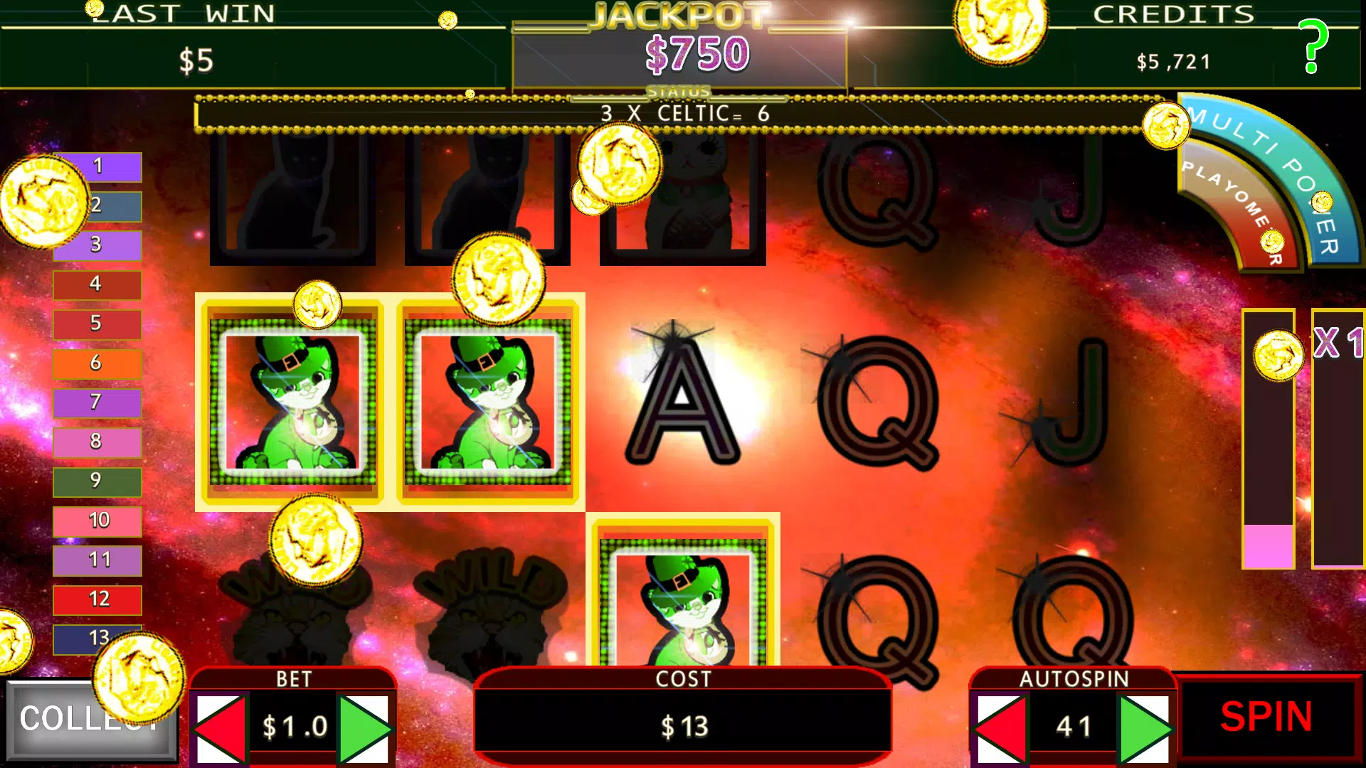 Lucky Beckoning Kitty Fruit Machine Capture d'écran 2