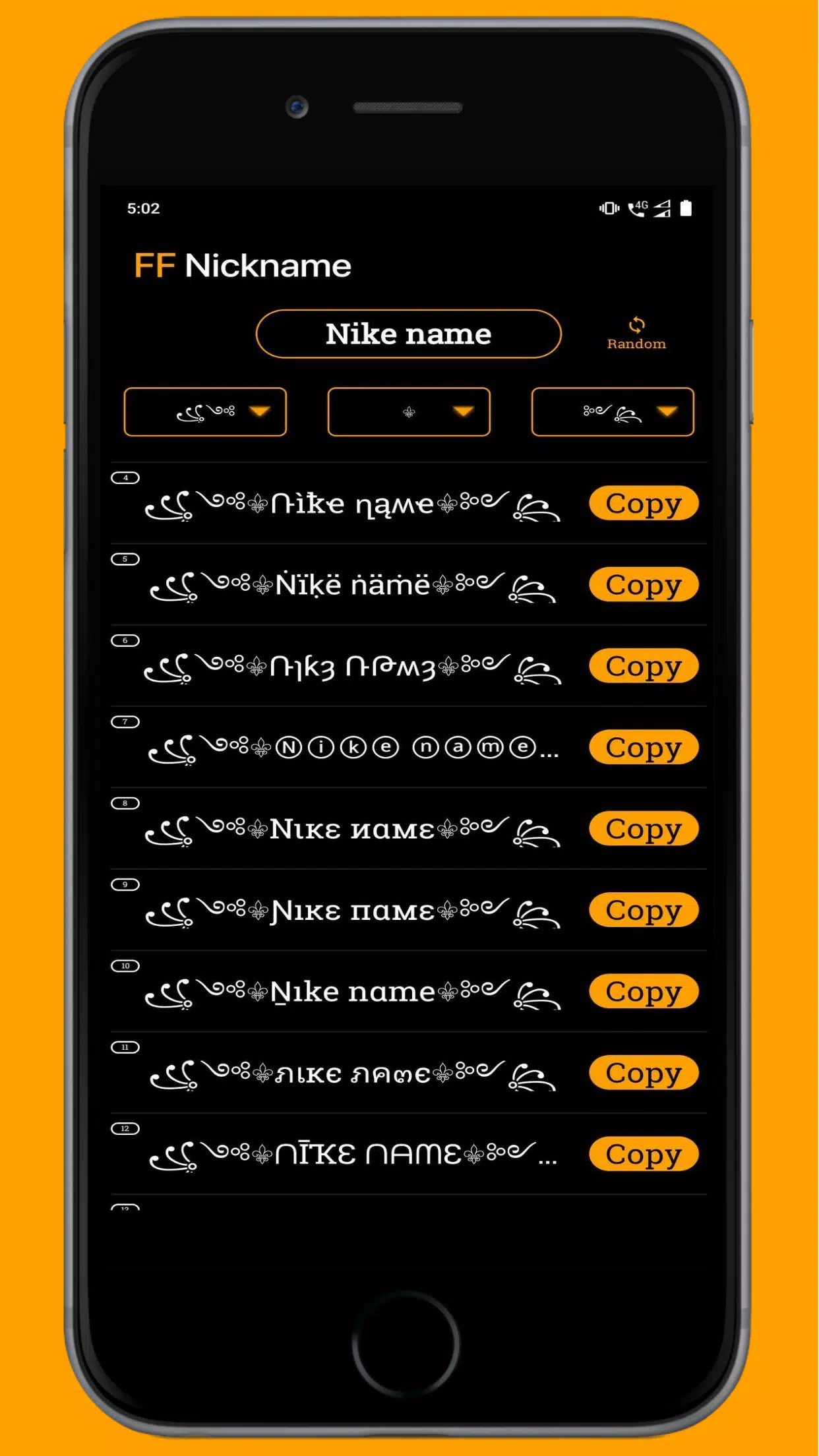 FF Name Creator - Nickname Generator For Games Tangkapan skrin 3