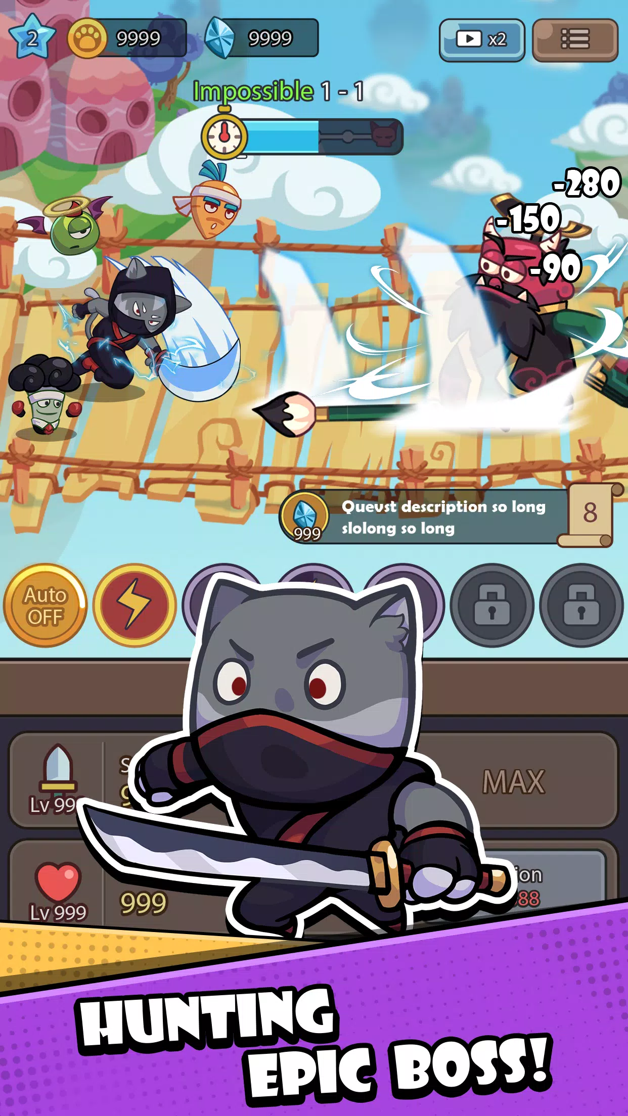 Cat Hero: Idle RPG War 스크린샷 3