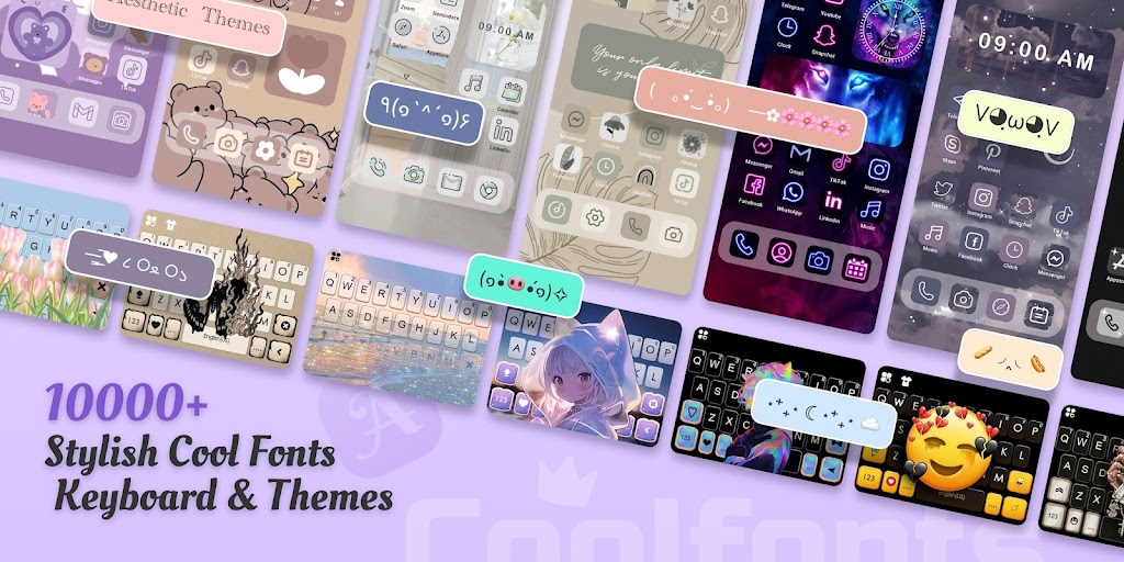 Cool Fonts – Keyboard & Themes Mod 螢幕截圖 0