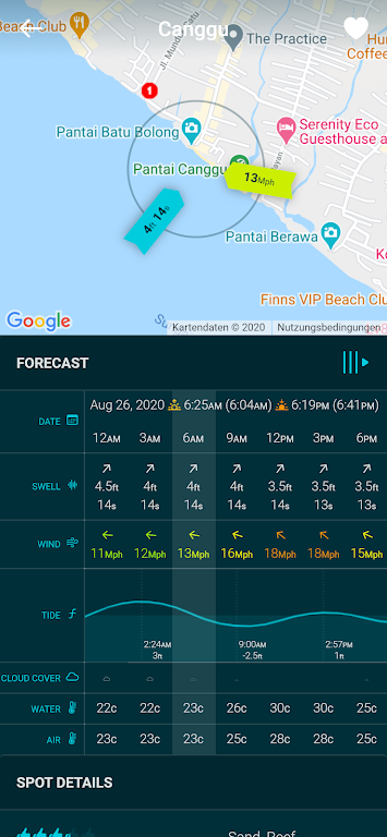 Schermata Spotadvisor Surf Forecast 1