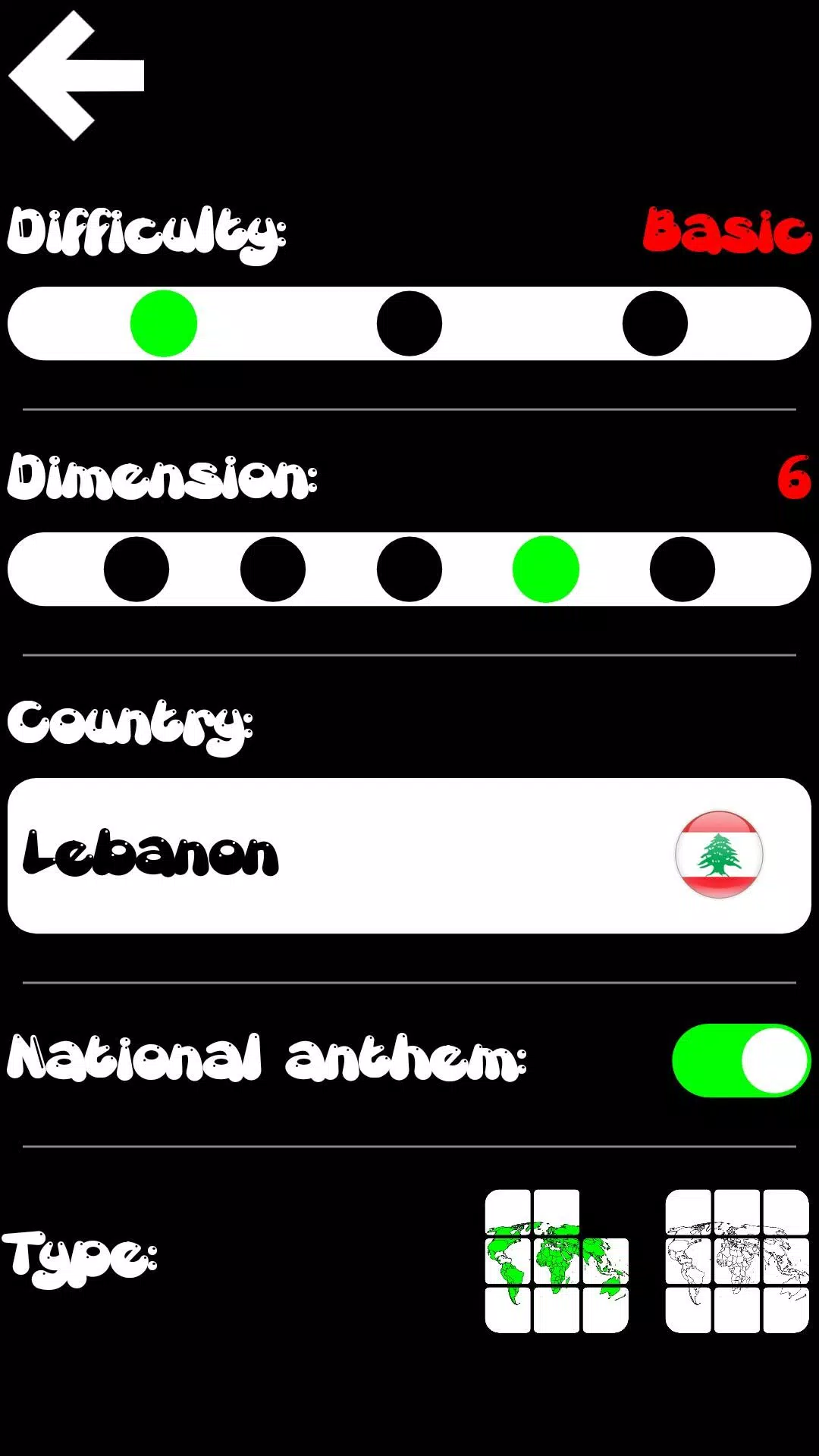 Schermata Sliding geographic puzzle 2