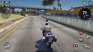 US Police Bike Rider Simulator Schermafbeelding 0