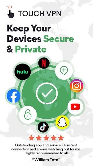 Touch VPN - Fast Hotspot Proxy Screenshot 0