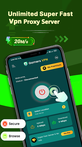 Gamers VPN: Low Ping Gaming Zrzut ekranu 2