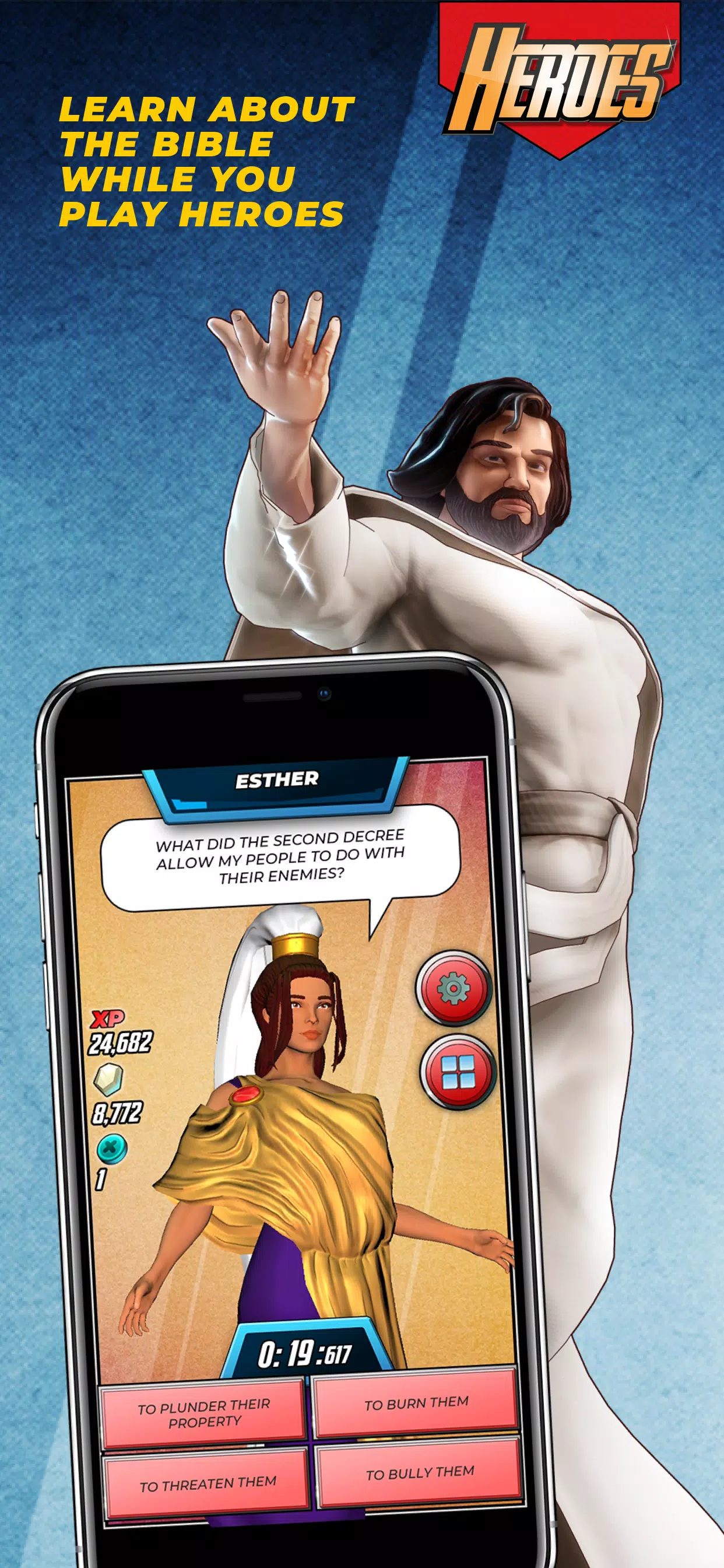 Bible Trivia Game: Heroes 스크린샷 1