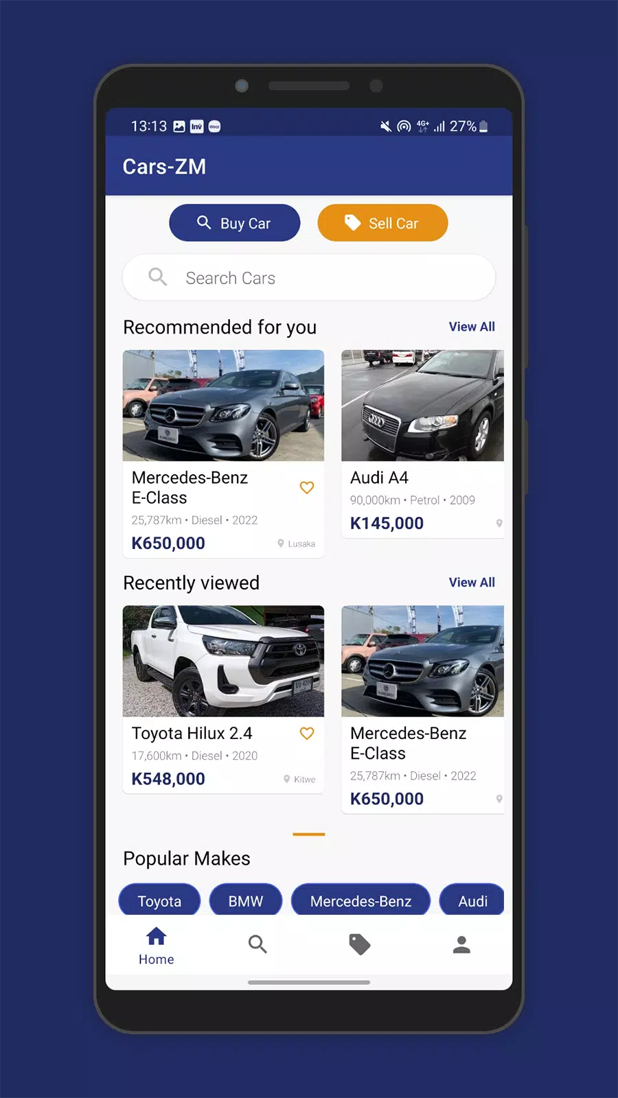 Cars Zambia - Buy & Sell Cars 스크린샷 1