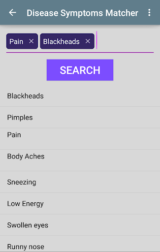 Disease Symptoms Matcher Screenshot 1