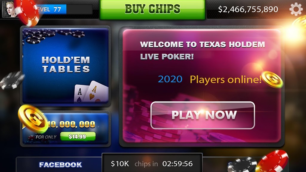 Spark Poker - Live Texas Holdem Casino Ảnh chụp màn hình 1