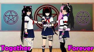 SchoolGirl AI 3D Anime Sandbox Captura de pantalla 1