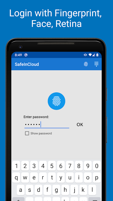 Password Manager SafeInCloud 1 Captura de tela 0