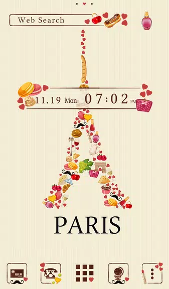 Sweet Paris Theme 스크린샷 0