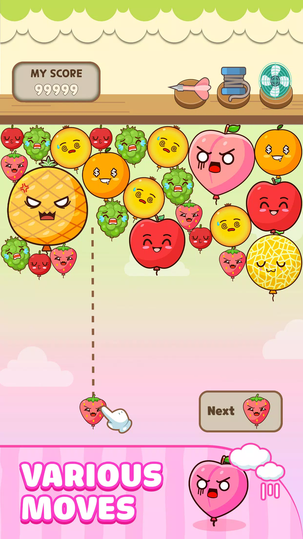 Melon Balloon: Fruit Merge Ảnh chụp màn hình 1